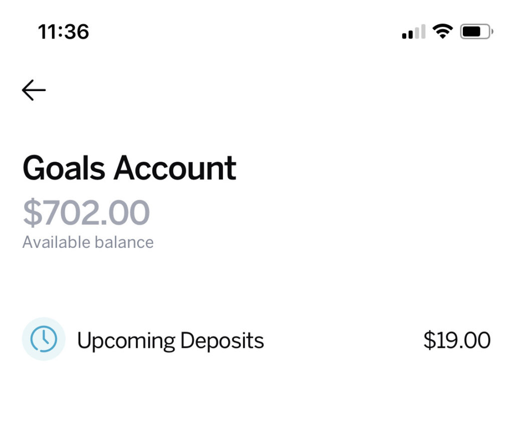 Screenshot of the qapital app